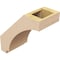Ekena Millwork 5-inch W x 10-inch D x 10-inch H Imperial Rough Cedar Woodgrain TimberThane Knee Brace, Primed BRCUR05X10X10IMPRCPR - alternate 4